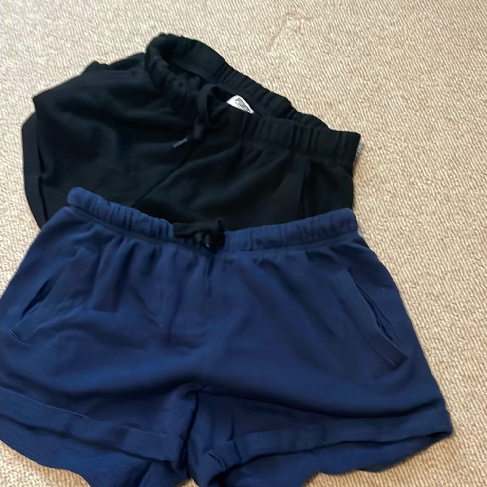 PINK Victoria's Secret Black and Navy Athletic Shorts
